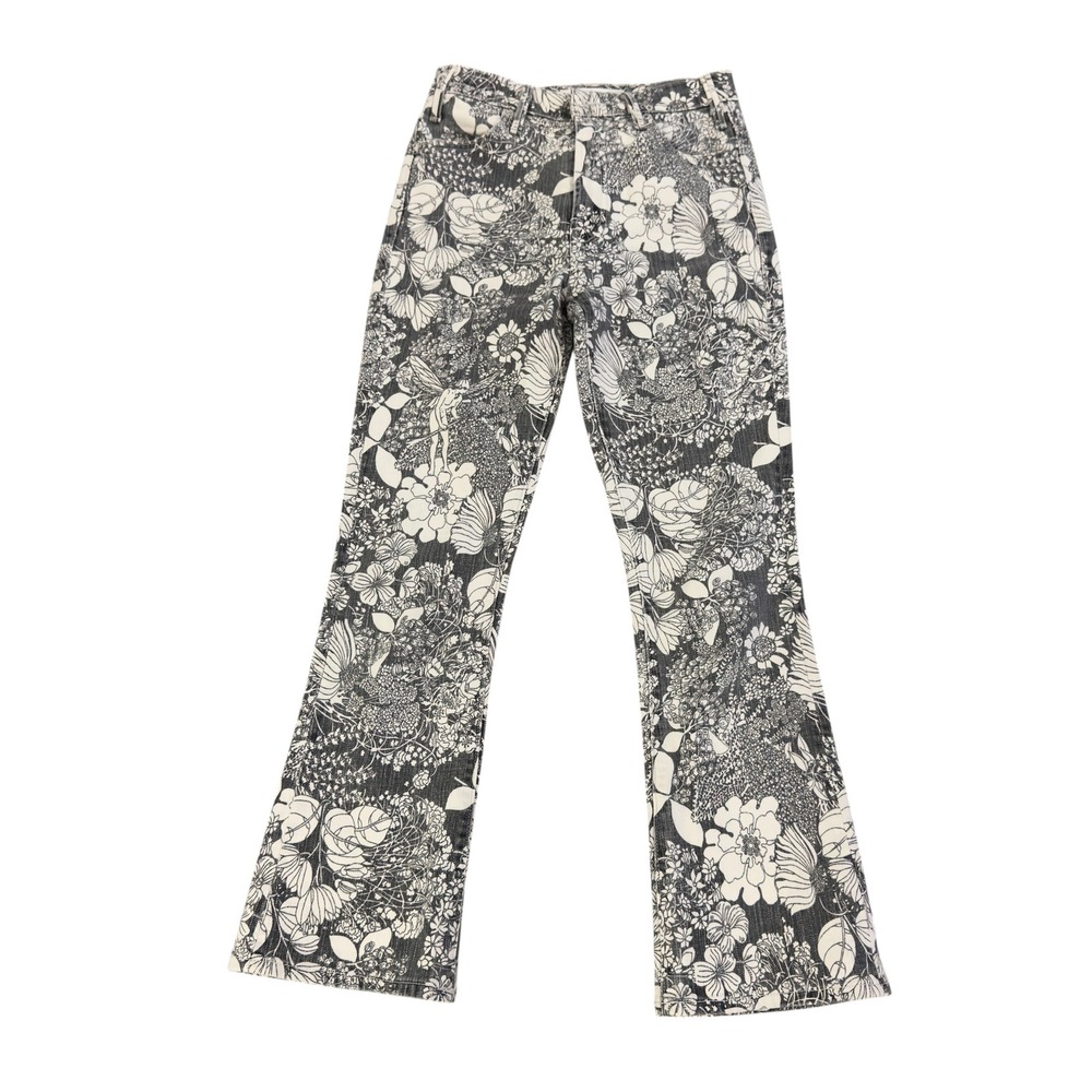 Mother Women's Size 24 Devil May Care Fairy Floral The Hustler Ankle Flare Jeans